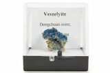 Vibrant Blue Veszelyite Crystal Cluster - China #337103-1